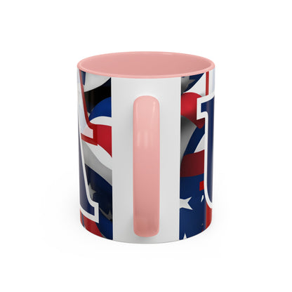 USA! USA! USA BLfont Patriot Accent Mug by cypherpunkgear