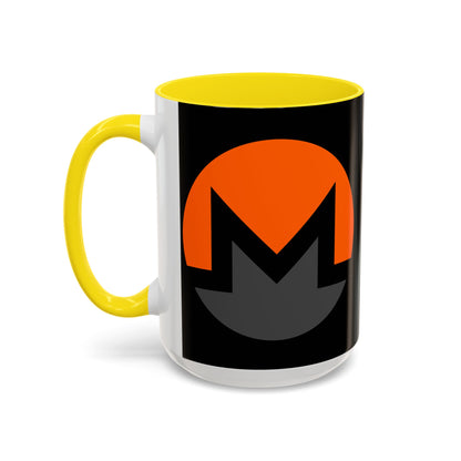 Monero (XMR) Black Accent Mug by cypherpunkgear.com