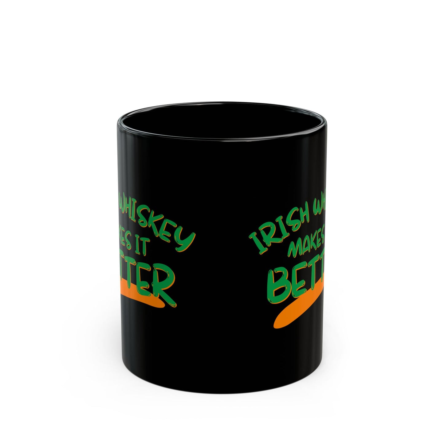 Irish Whiskey makes it better GNfont Black Mug by cypherpunkgear.com
