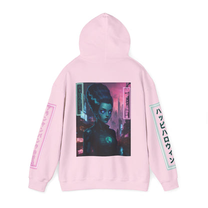 Neon Bride of Frankenstein Hoodie Unisex Hooded Sweatshirt by CreepyCrafts.boo