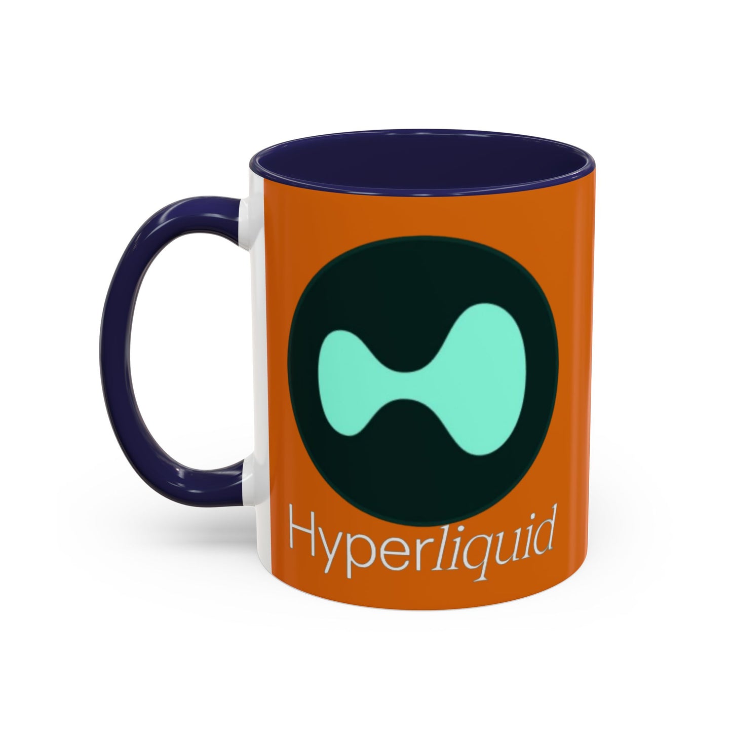 Hyperliquid White font Orange Accent Mug by cypherpunkgear.com