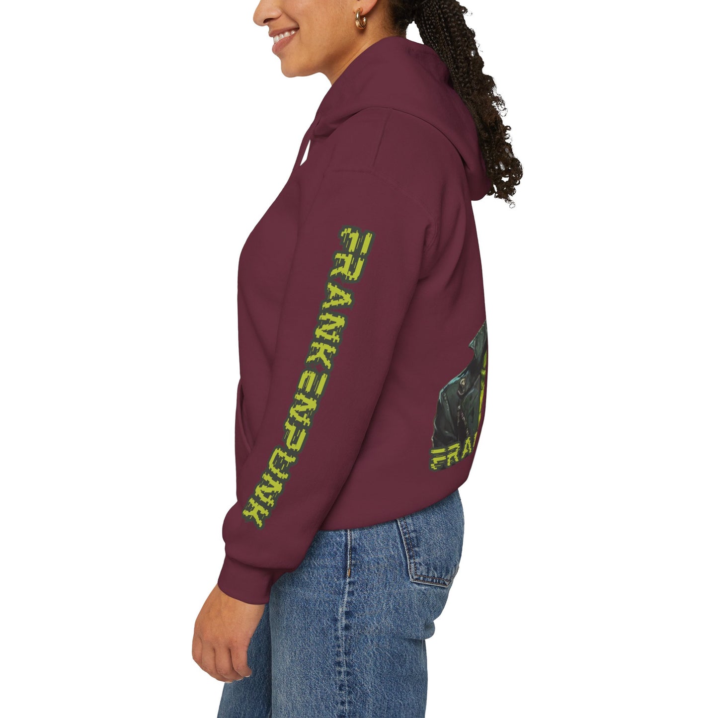 Frankenpunk Hoodie Unisex Hooded Sweatshirt by CreepyCrafts.boo