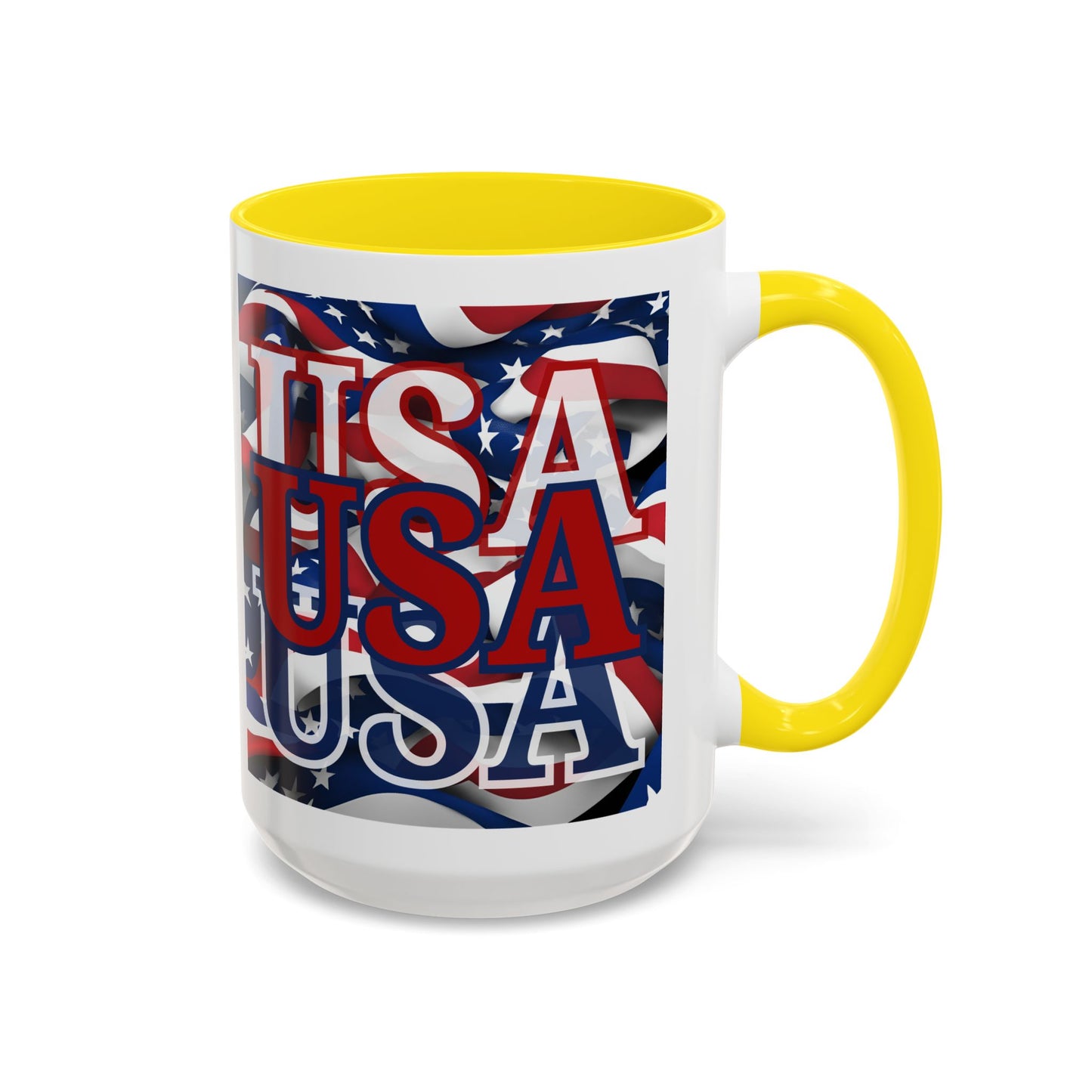 USA Red font Center Patriot Accent Mug by cypherpunkgear.com