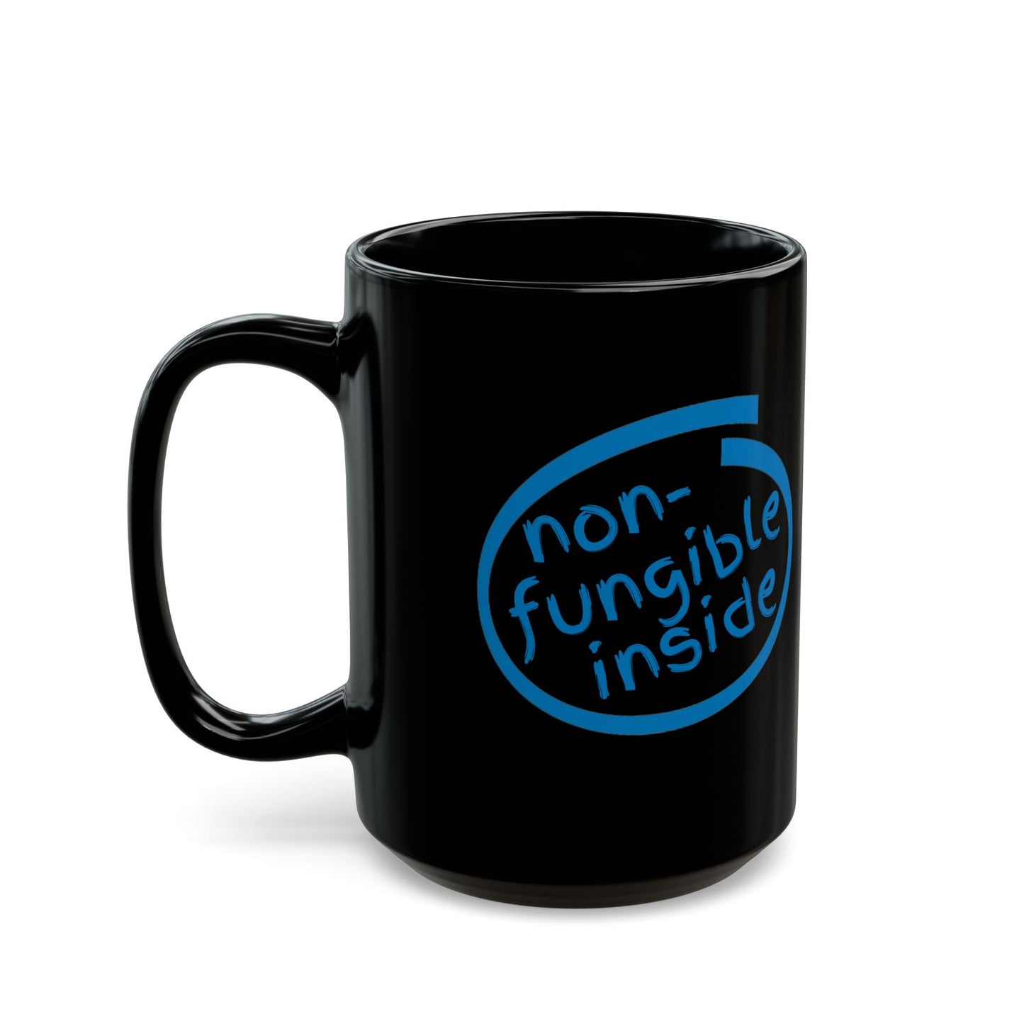 Non-Fungible Inside Black Mug by cypherpunkgear.com