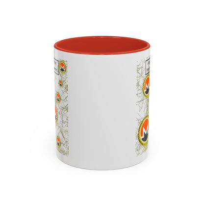 Monero (XMR) don't assume your freedoms are assured White Accent Mug by cypherpunkgear.com