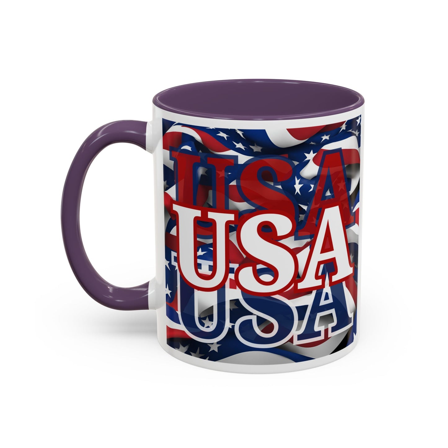 USA White font Center Patriot Accent Mug by cypherpunkgear.com