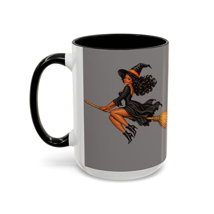 Velvet Vex Grey Accent Mug by CreepyCrafts.boo