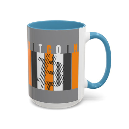 Bitcoin (BTC) Freedom Accent Mug by cypherpunkgear.com