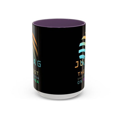 Jupiter (JUP) the best aggregator on Solana Black Accent Mug by cypherpunkgear.com