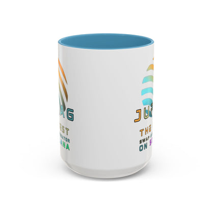 Jupiter (JUP) the best aggregator on Solana Accent Mug by cypherpunkgear