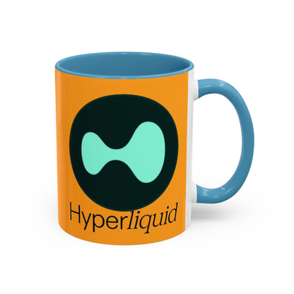 Hyperliquid Black font Orange Accent Mug by cypherpunkgear.com