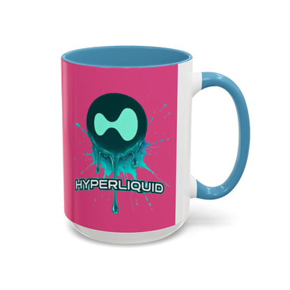 HYPE Drip Pink Accent Mug by cypherpunkgear.com