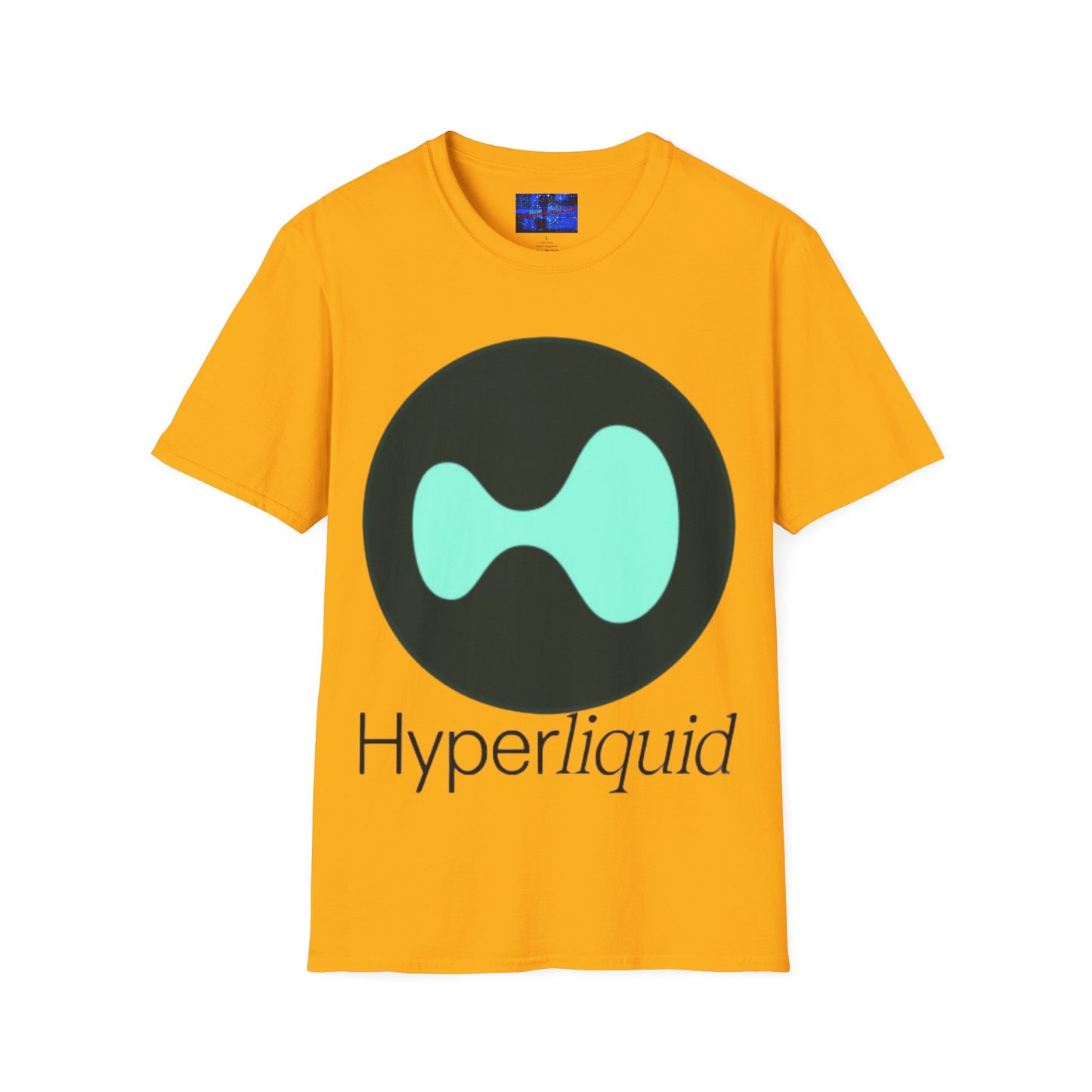 Hyperliquid Black font Unisex T-Shirt by cypherpunkgear.com
