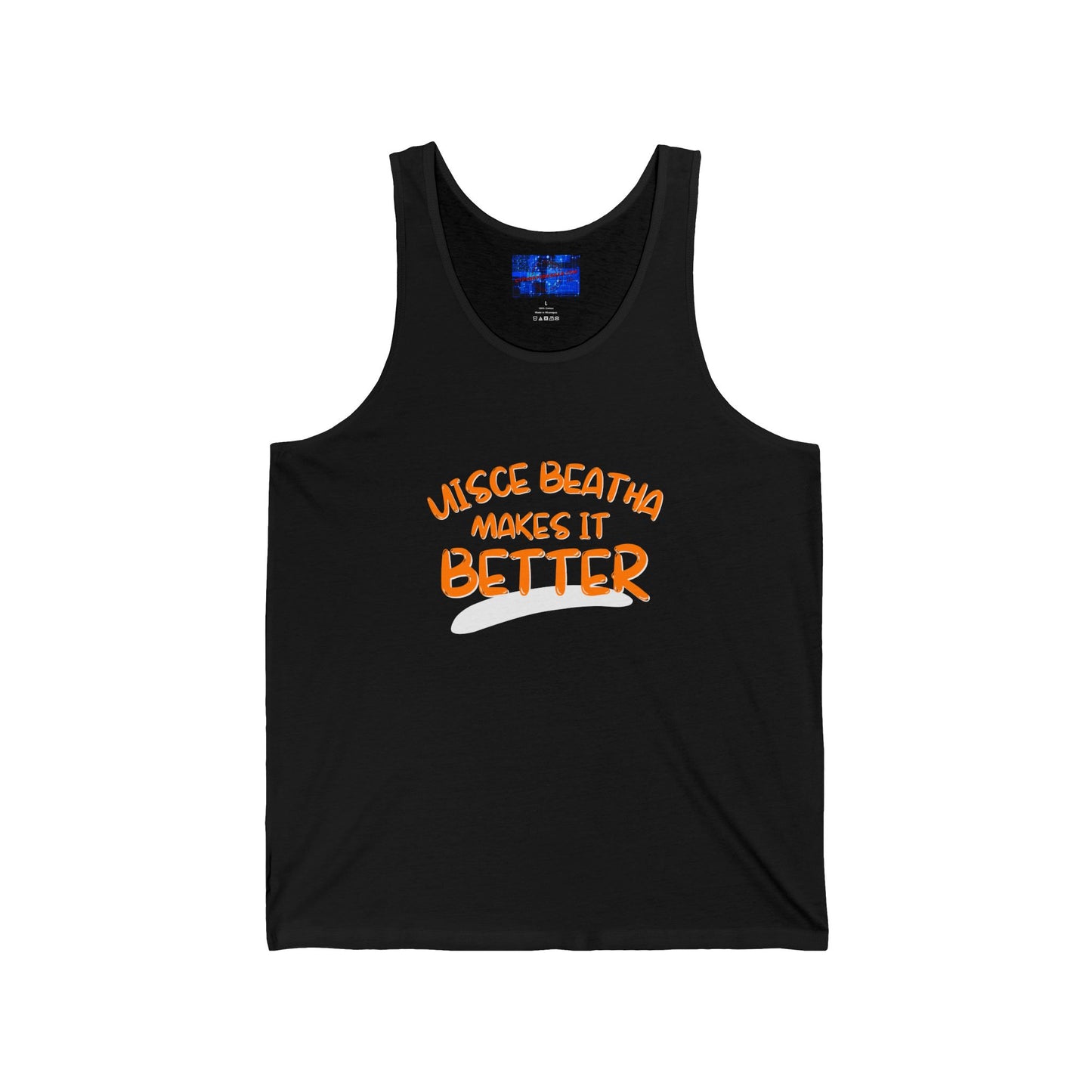 Uisce Beatha makes it better OGfont Unisex Jersey Tank Top by cypherpunkgear.com