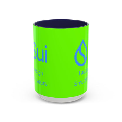 SUI Green Accent Mug by cypherpunkgear.com
