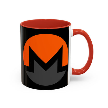 Monero (XMR) Black Accent Mug by cypherpunkgear.com