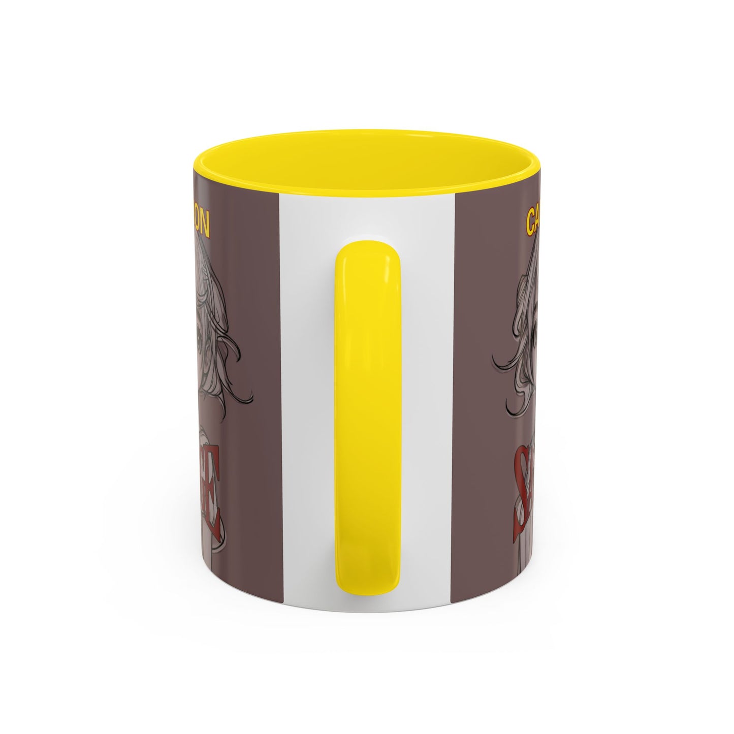 Caution, Savage Grey Accent Mug by cypherpunkgear.com