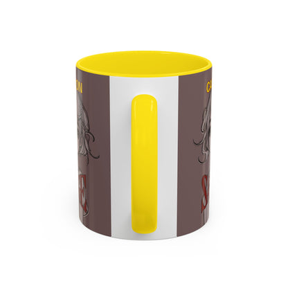 Caution, Savage Grey Accent Mug by cypherpunkgear.com