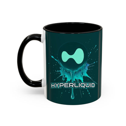 HYPE Drip Dark Hyperliquid Accent Mug by cypherpunkgear.com