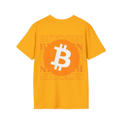 2-sided Bitcoin (BTC) Decentralized Freedom LTcolors Unisex T-Shirt by cypherpunkgear