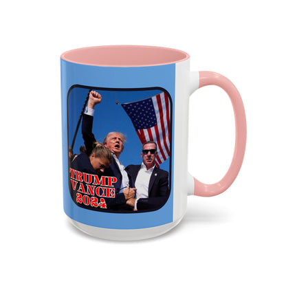 Trump and Vance 2024 Accent Mug by cypherpunkgear