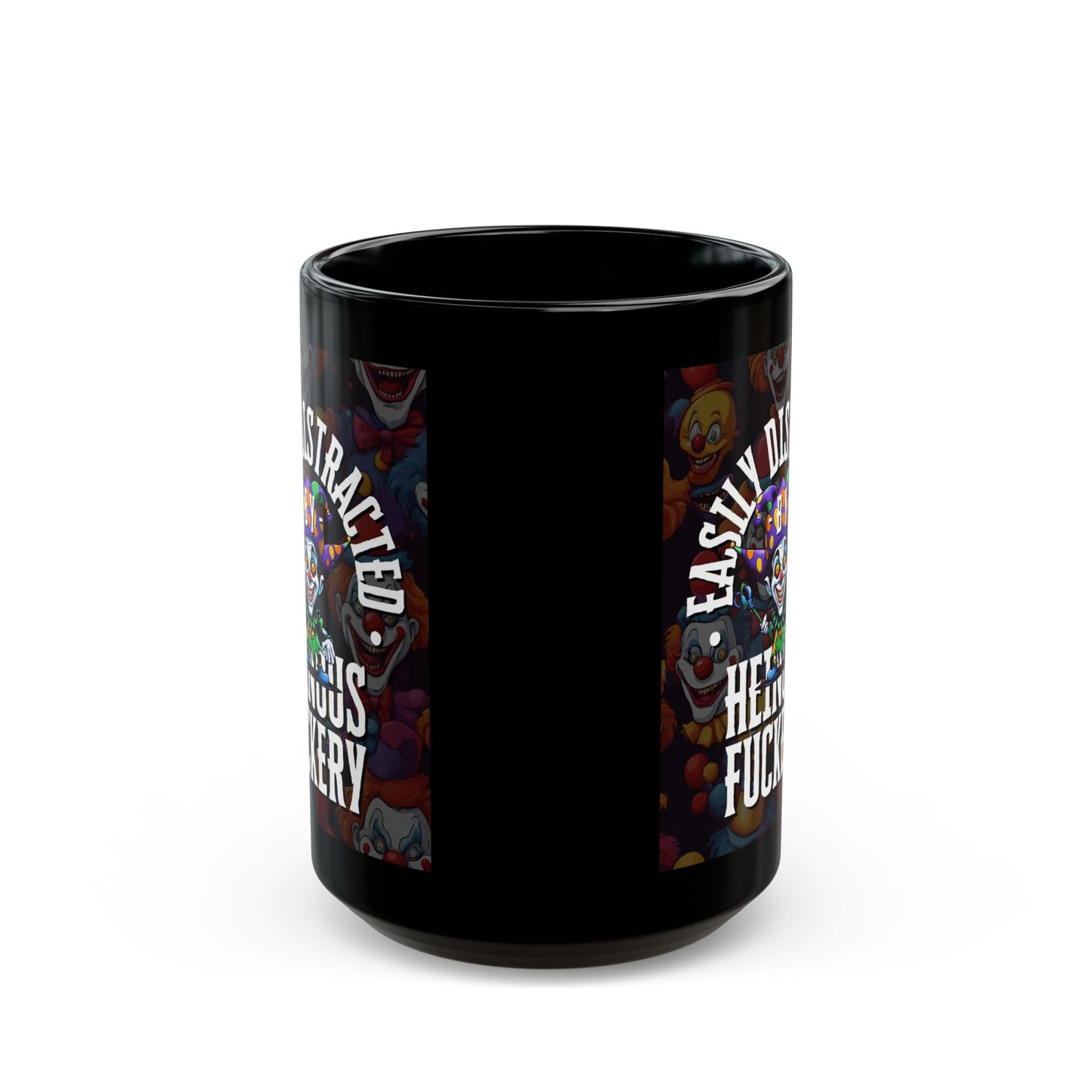 Easily Distracted by Heinous Fuckery Little Jinx Black Mug by cypherpunkgear.com