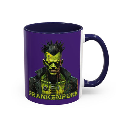 Frankenpunk Purple Accent Mug by CreepyCrafts.boo