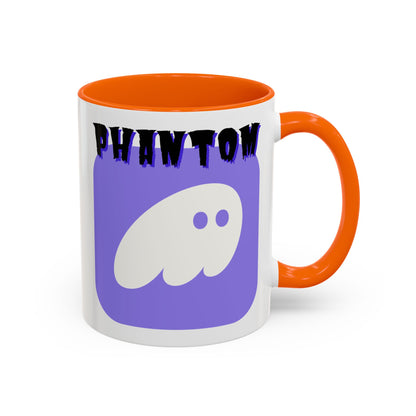Phantom Hot Wallet White Accent Mug by cypherpunkgear.com