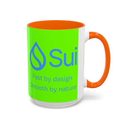 SUI Green Accent Mug by cypherpunkgear.com