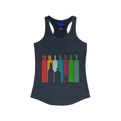 Whiskey spelled with an 'e' Women's Racerback Tank Top by cypherpunkgear.com