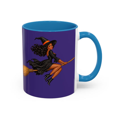 Velvet Vex Purple Accent Mug by CreepyCrafts.boo