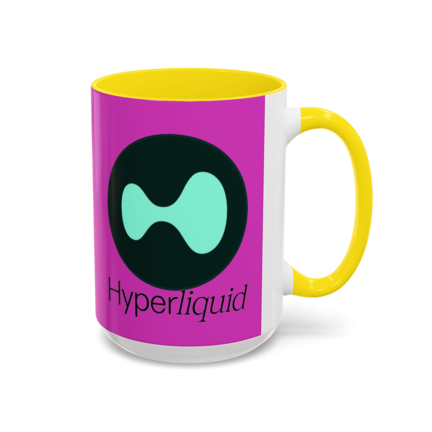 Hyperliquid Black font Pink Accent Mug by cypherpunkgear.com