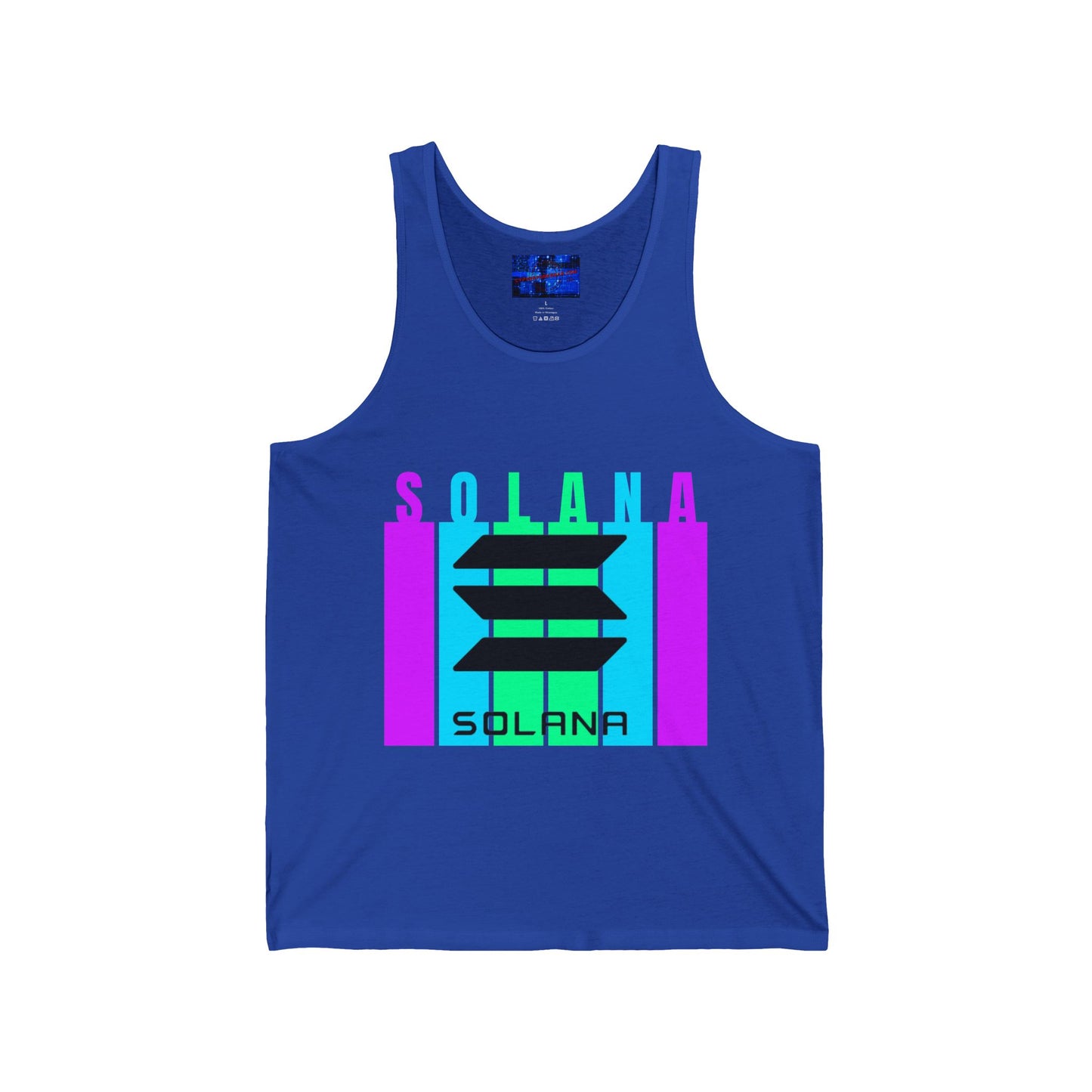 Solana (SOL) Freedom Unisex Jersey Tank Top by cypherpunkgear.com