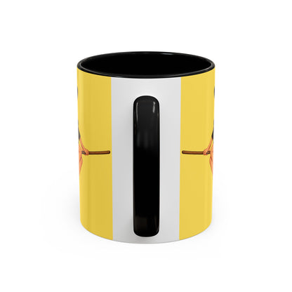 Hazel Hex Yellow Accent Mug by CreepyCrafts.boo