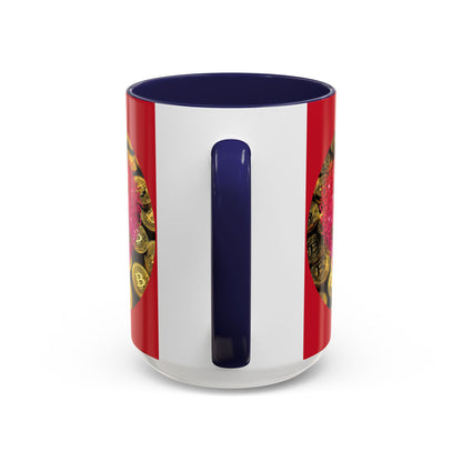 Bitcoin is My Valentine Red Accent Mug by cypherpunkgear.com