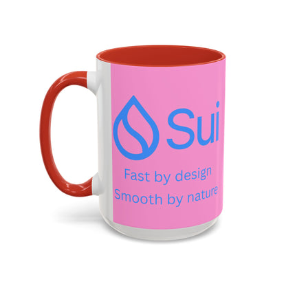 SUI Pink Accent Mug by cypherpunkgear.com