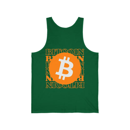 2-sided, Bitcoin, Bitcoin, Bitcoin (BTC) Unisex Jersey Tank Top by cypherpunkgear.com