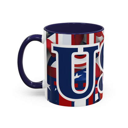 ¡EE.UU! ¡EE.UU! ¡EE.UU! ¡Patriota por cypherpunkgear! Taza de café decorativa (11, 15 oz)
