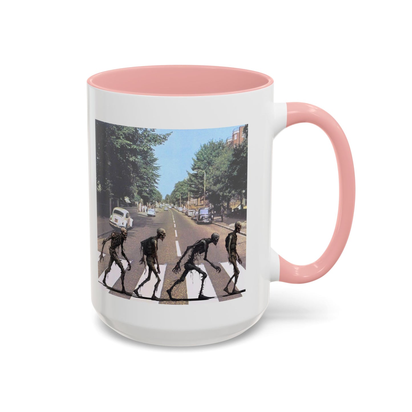 2-sided, Scabby Road White Accent Mug by CreepyCrafts.boo