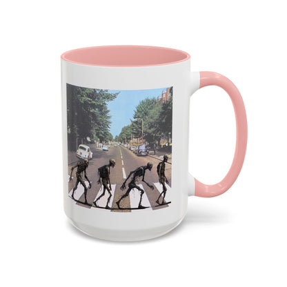 2-sided, Scabby Road White Accent Mug by CreepyCrafts.boo