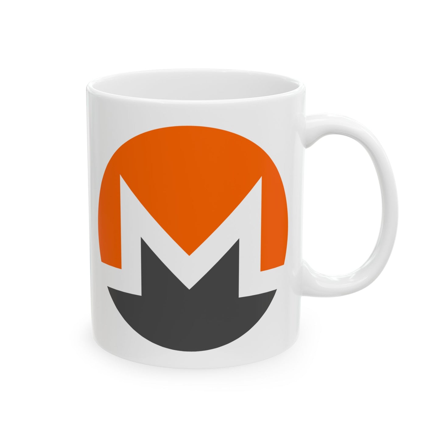 Monero (XMR) White Mug by cypherpunkgear.com