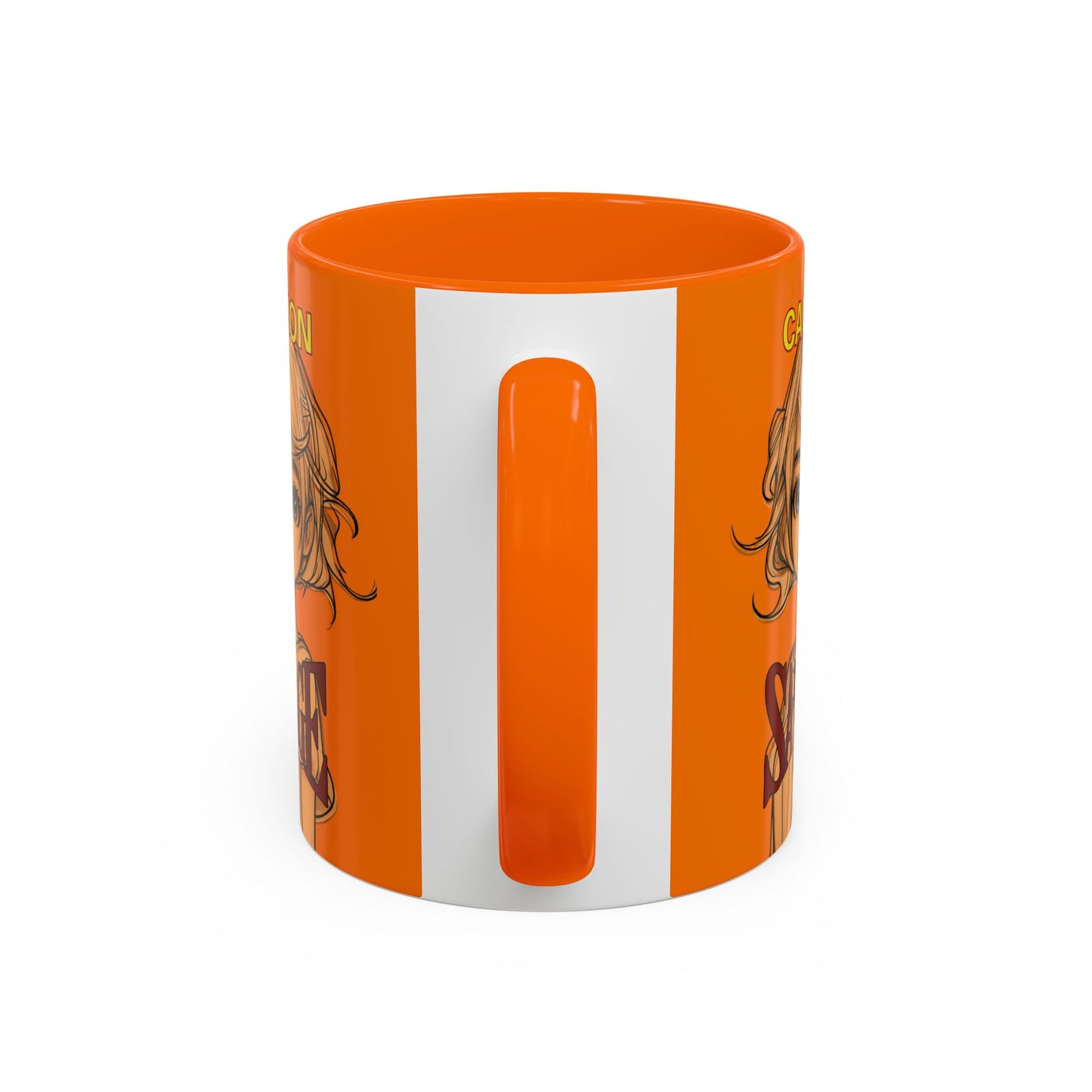 Caution, Savage Orange Accent Mug by cypherpunkgear.com
