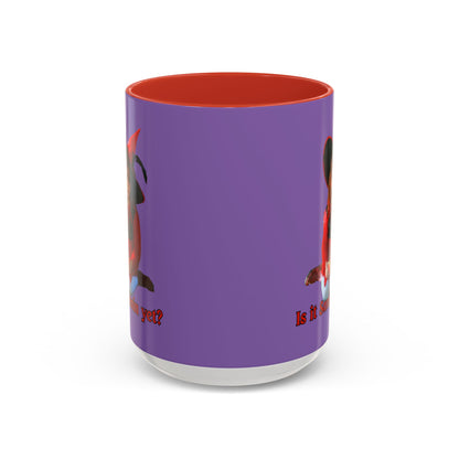 Is it Samhain yet? Light Purple Accent Mug by CreepyCrafts.boo