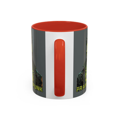 Frankenpunk Grey Accent Mug by CreepyCrafts.boo