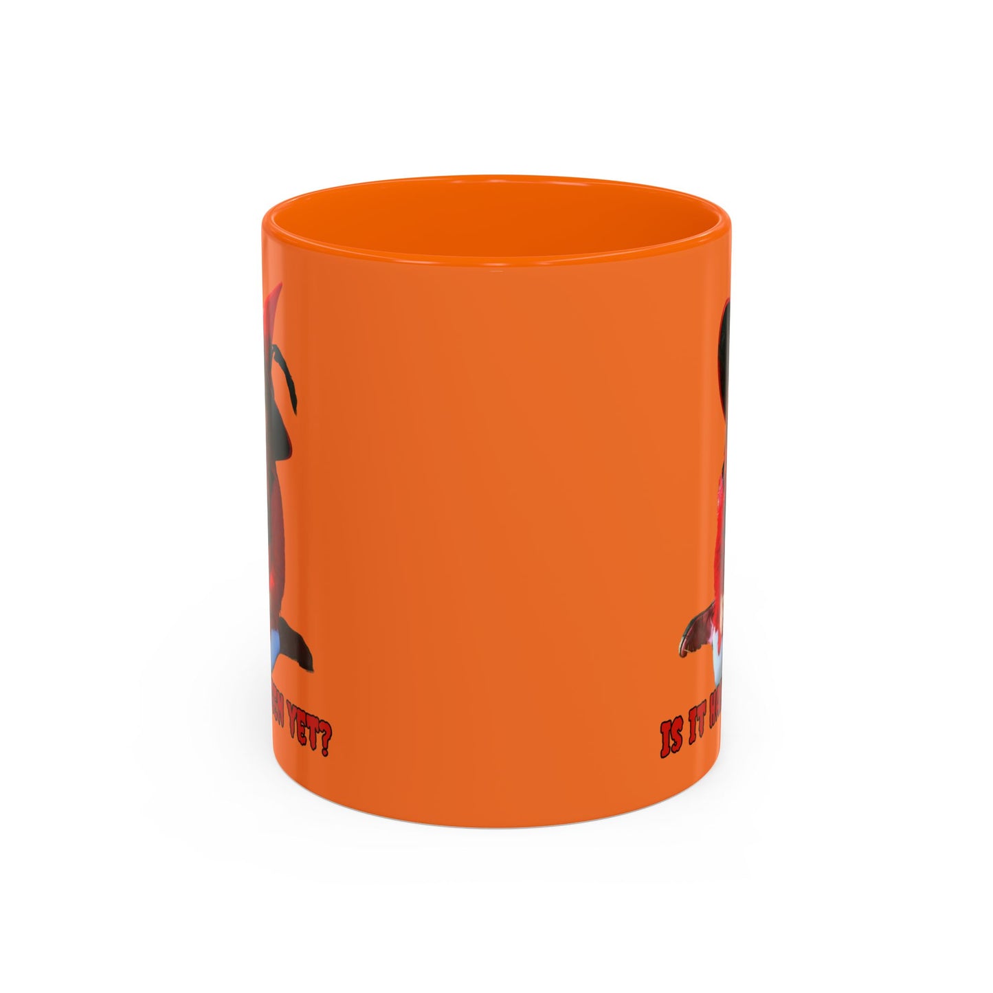 Is it Halloween yet? Orange Accent Mug by CreepyCrafts.boo