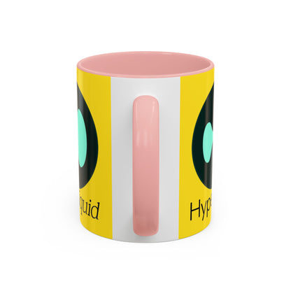 Hyperliquid Black font Yellow Accent Mug by cypherpunkgear.com