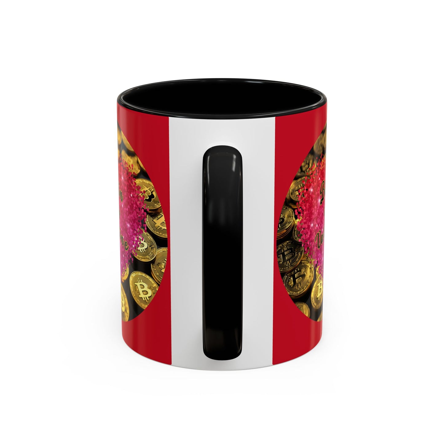 Bitcoin is My Valentine Red Accent Mug by cypherpunkgear.com