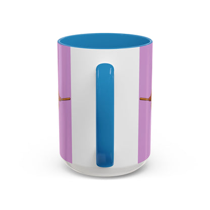 Velvet Vex Pink Accent Mug by CreepyCrafts.boo