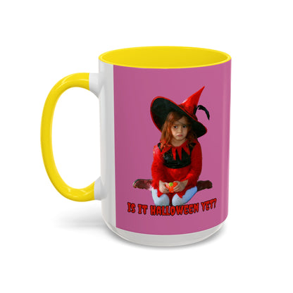 Is it Halloween yet? Pink Accent Mug by CreepyCrafts.boo