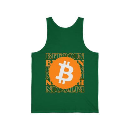 2-sided Bitcoin (BTC) Freedom Unisex Jersey Tank Top by cypherpunkgear